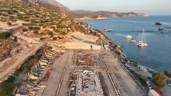 Knidos Ancient Amphitheater And Aegean Sea 2