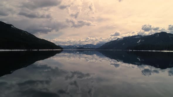 Breathtaking Nature Hyperlapse Mountain Lake Mirror Reflection