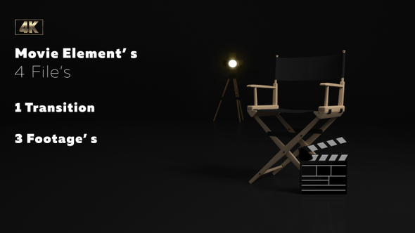 Movie Elements, Clapper Board Transition alt