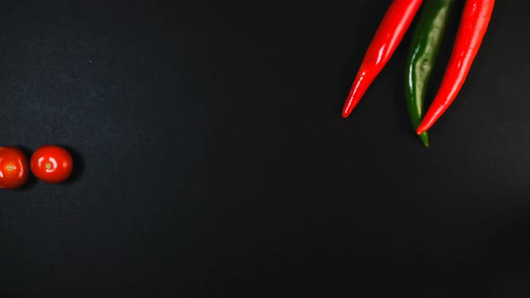 Stop Motion, Moving Vegetables on the Kitchen Table. Harvesting or Recipe - Stop Motion Animation alt