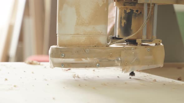 Working Device for Wood Milling Video Closeup