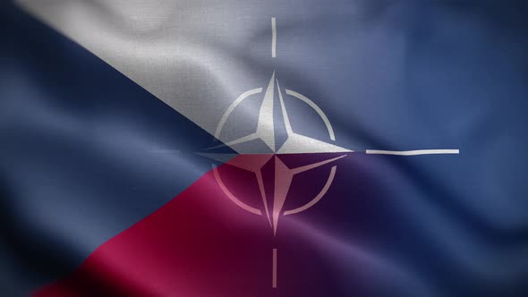 Nato Czech Republic Flag Loop Background 4K