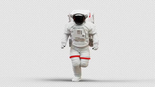 Astronaut Running Fast