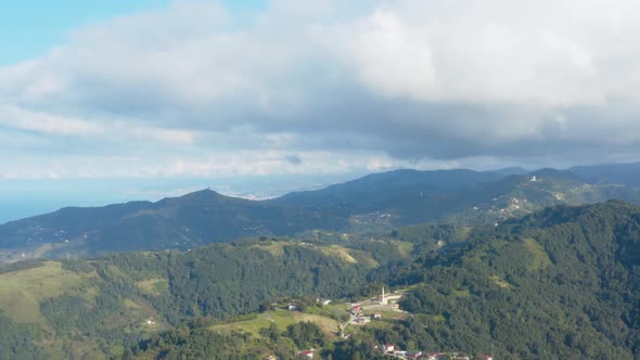 Trabzon City Forest And Mountains Aerial View