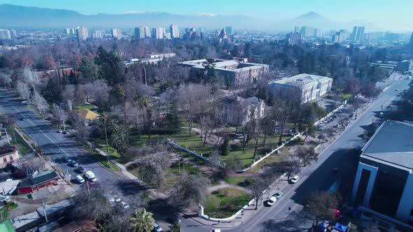 Santiago Chile. Cityscape downtown district of capital city of Chile. alt