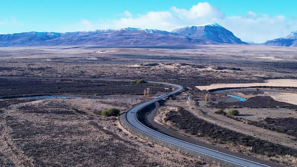 Patagonia landscape. Famous town of El Calafate at Patagonia Argentina alt