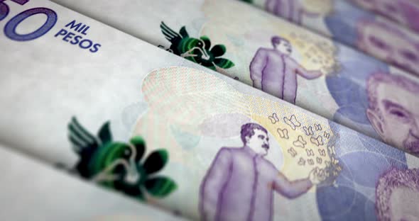 Colombia Pesos money banknote surface loop alt