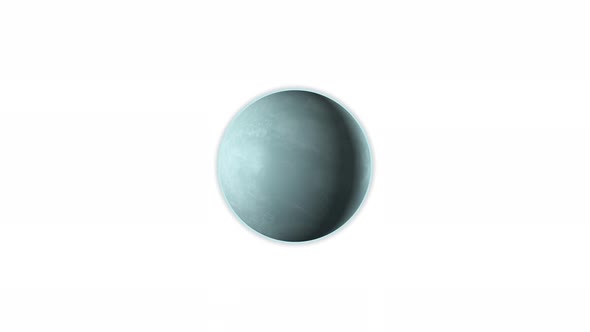 Planet Uranus in space with stars background. Vd 1207