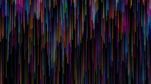 Falling Abstract Colorful Streak Drops Looping Background