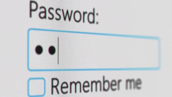 Password Entry. Someone Entering Their Password on a Computer Screen. Log in To Your Account. Typing alt