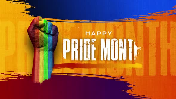 Happy Pride Month Gender Sign Background Animation 4k