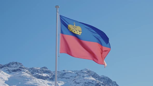 Flag Of Liechtenstein alt