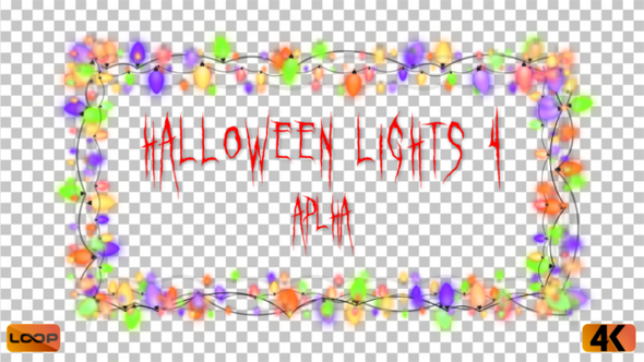 Halloween Lights Frame Alpha 04