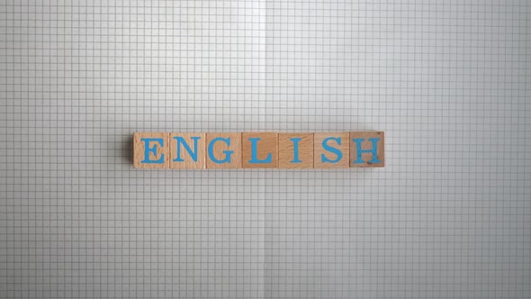 English Wooden Letters Stop Motion