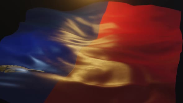 Liechtenstein Flag Low Angle View