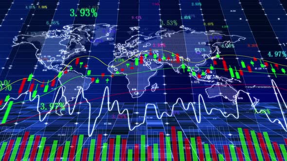 Dynamic Data Trend Chart Of Financial Stock Market