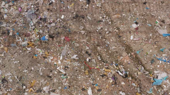 Piles Of Trash In A Landfill. Plastic Bottles and other Waste