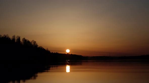 Sunset on the Ladoga Lake, Karelia