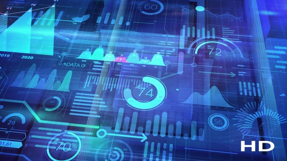 Colored Background With Animated Infographic Data HD alt