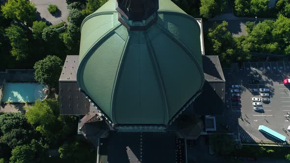 High angle view of Saint Joseph's Oratory alt