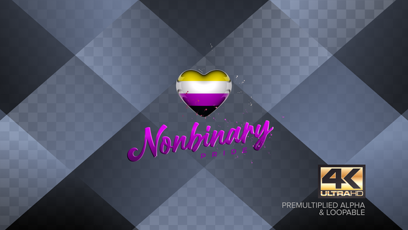 Nonbinary Gender Sign Background Animation 4k