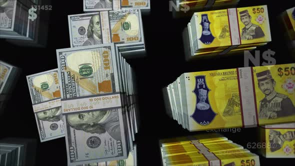 US Dollar and Brunei Dollar money exchange loop alt