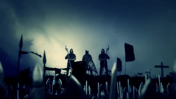 King Richard The 1st Victorious with his Army After a Battle