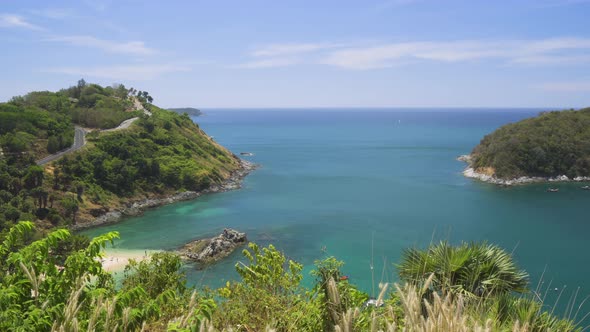 Yanui Beach from Windmill Viewpoint near Laem Promthep Cape, Phuket, Thailand