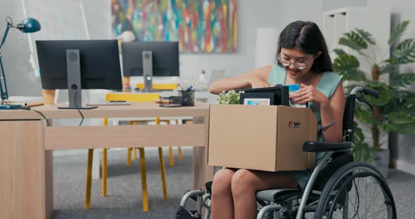 Smiling Young Women with Glasses is Disabled She is in a Wheelchair and Because of That She Was alt