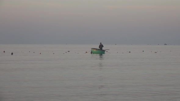 Coracle and Early Morning In Vietnam