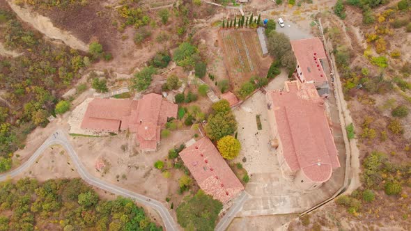 Overhead View Of Shio Mgvime Monastery In The Valley alt