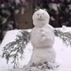 Little snowman and snowing background - VideoHive Item for Sale