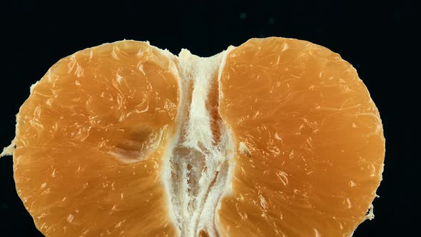 One Orange Citrus Tangerine In Macro
