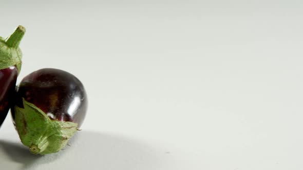 Eggplants on a white background 4k alt