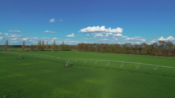 Irrigation Farming Field. Irrigation System for Farming