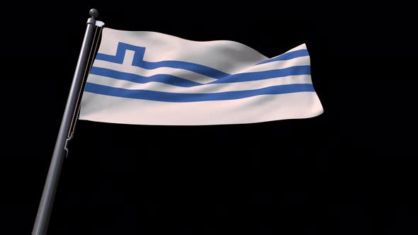 Flag Of Podgorica City (Montrenegro)  With Alpha Channel 4K alt