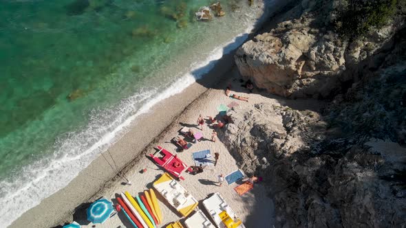 Beautiful Aerial View of Sansone Beach Elba Island alt