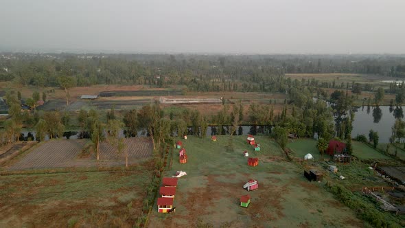 View of Xochimilco zone in Mexico city alt