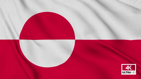 Greenland Flag Waving Slowly Looped alt