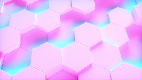 Colorful Hexagon Motion Abstract Background