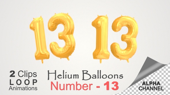 Celebration Helium Balloons With Number – 13