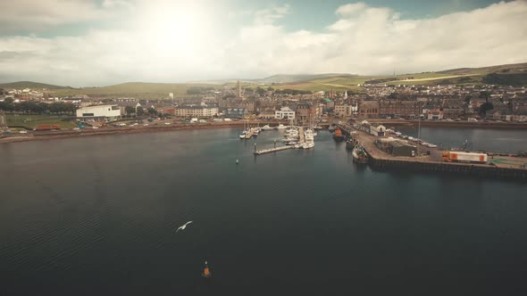 Sun Pier Town Cityscape Aerial alt