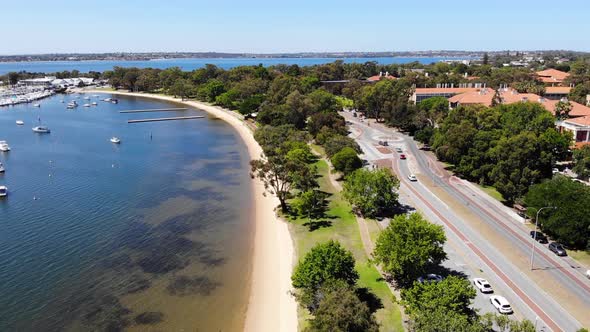 Aerial View of a Road Coastline in Australia