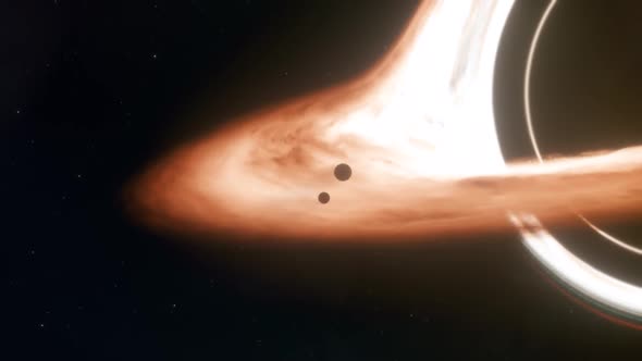 The Event Horizon of a Black Hole with Planets