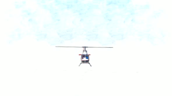 Helicopter Front View Stop Motion