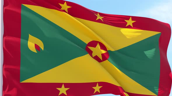 Grenada Flag Looping Background