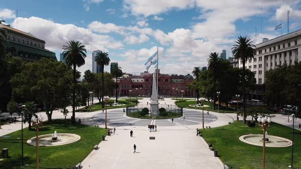 Plaza De Mayo From A Drone