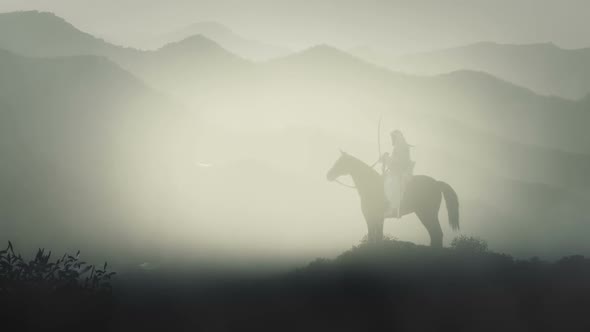 Saladin Sitting On A Horse Holding A Sword alt