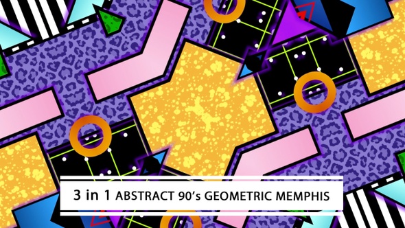 Abstract 90's Geometric Memphis