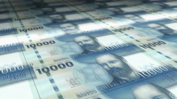 Chile Peso money sheet printing seamless loop alt